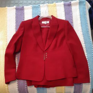 Red skirt set from Tahari